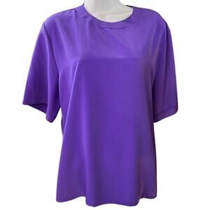 Vintage 90s Worthington Purple Blouse Size Large